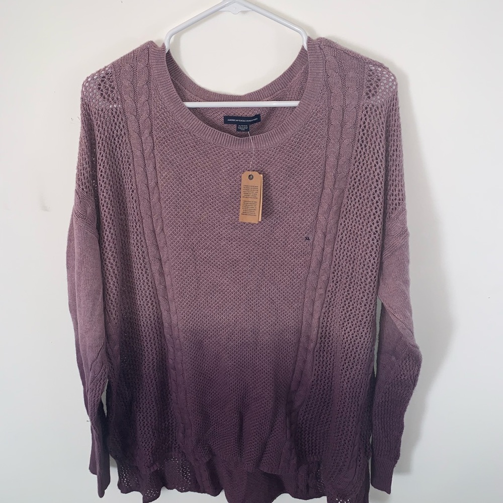 American eagle purple hombre sweater